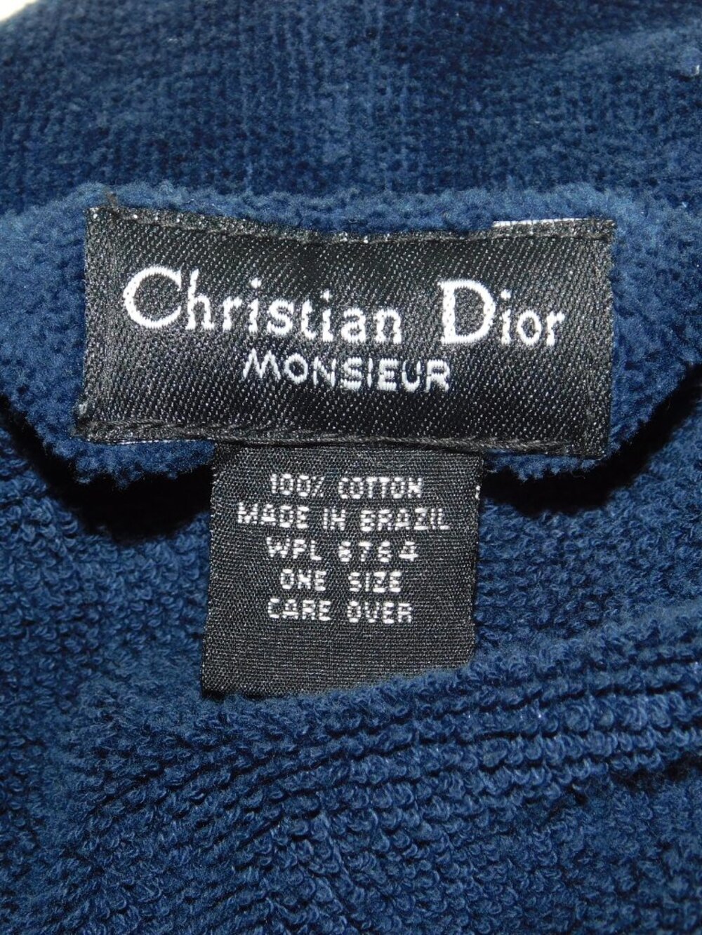 Christian Dior Monsieur 100% Cotton Made In Brazil Luxury Robe One Size W/ Hood - Picture 10 of 10
